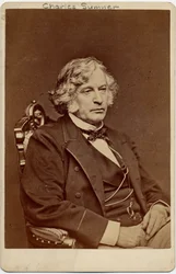 Charles Sumner (1811-74), US-Senator; Foto von George Warren, Boston